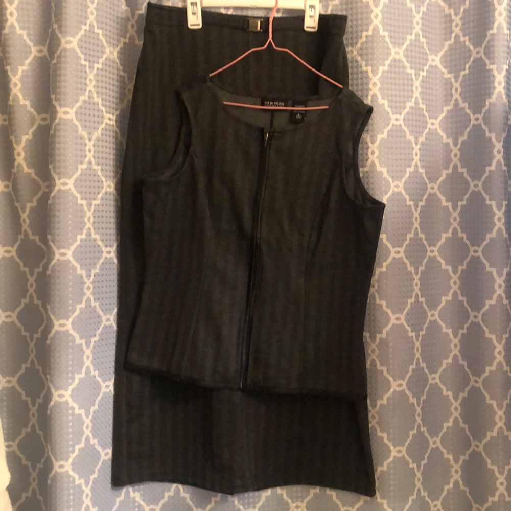 Knit Vest and Skirt